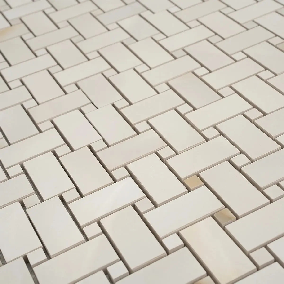 Emporio Soft White Onyx Porcelain Mosaic Tile | Tile Club