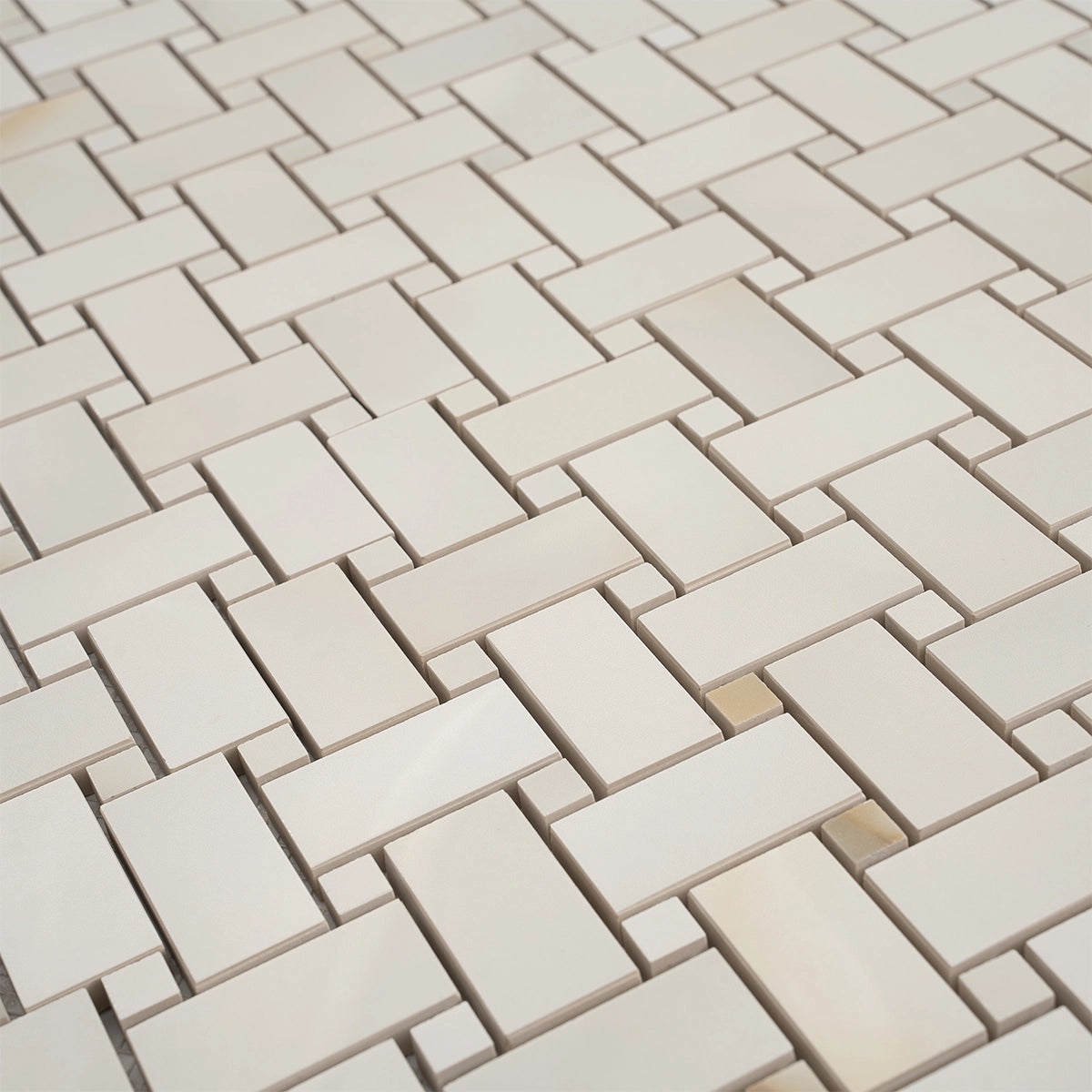 Emporio Soft White Onyx Porcelain Mosaic Tile | Tile Club