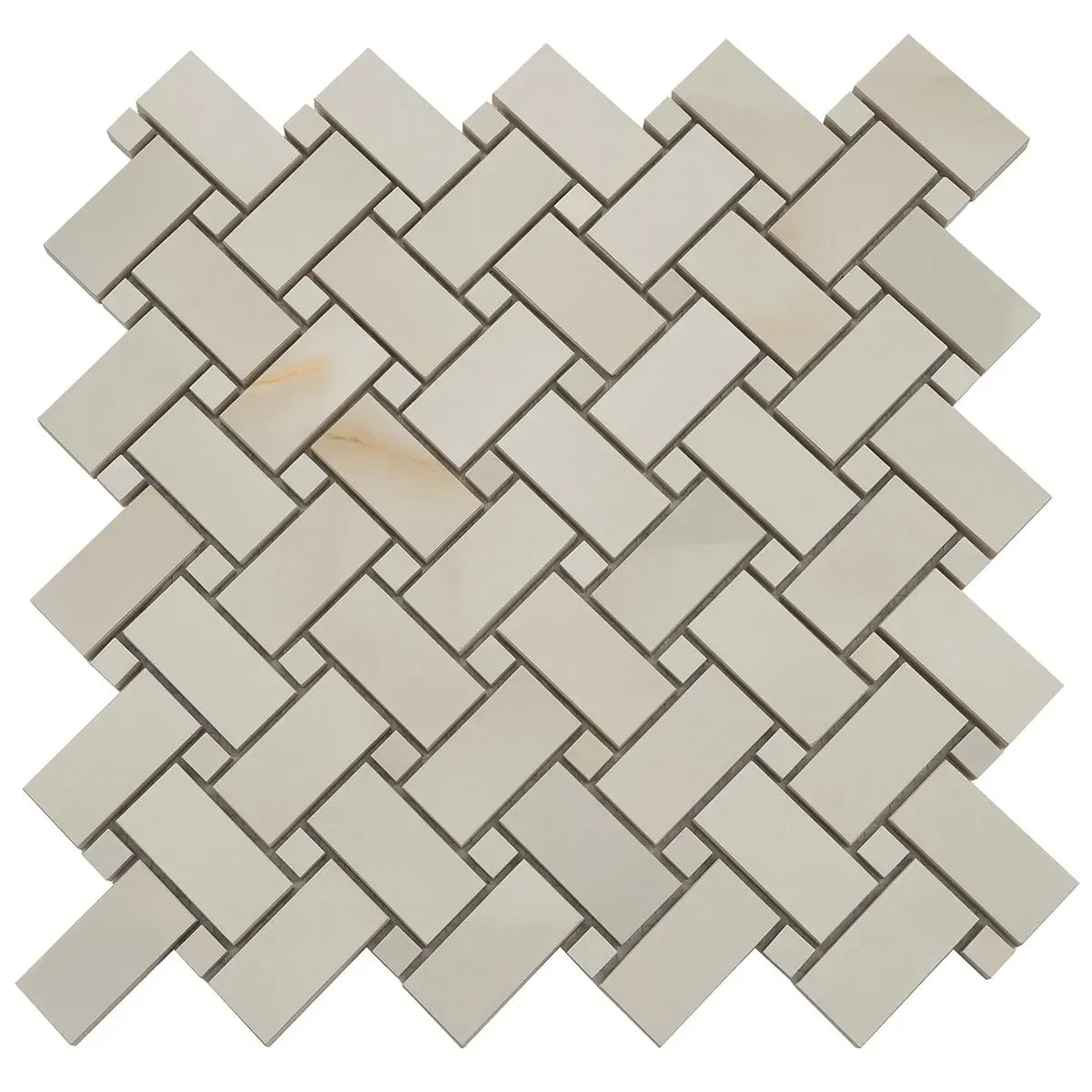 Emporio Soft White Onyx Porcelain Mosaic Tile | Tile Club