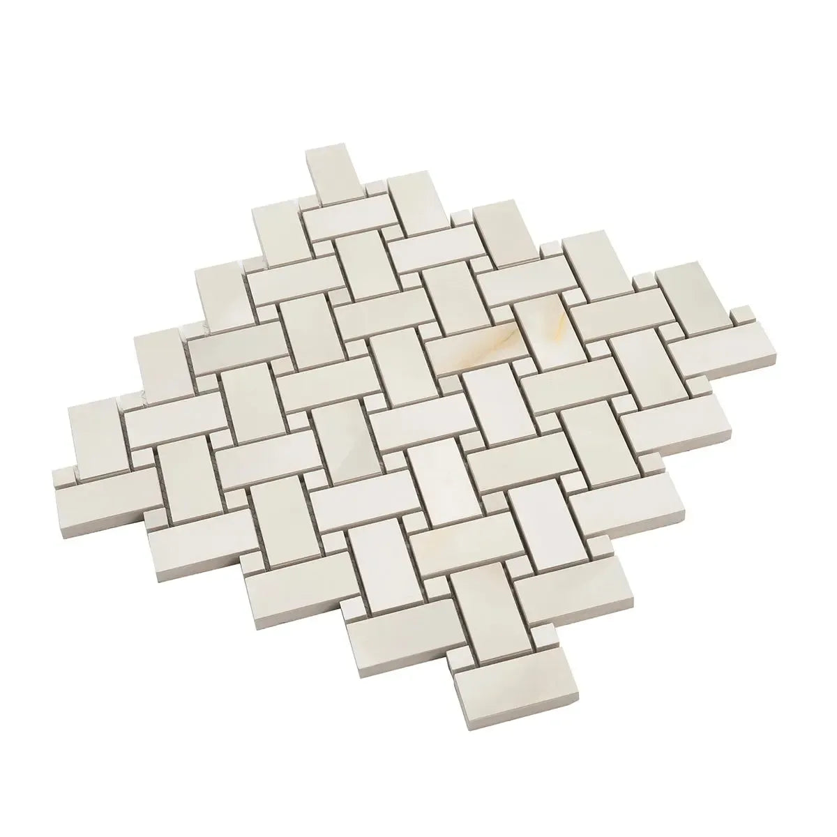 Emporio Soft White Onyx Porcelain Mosaic Tile | Tile Club