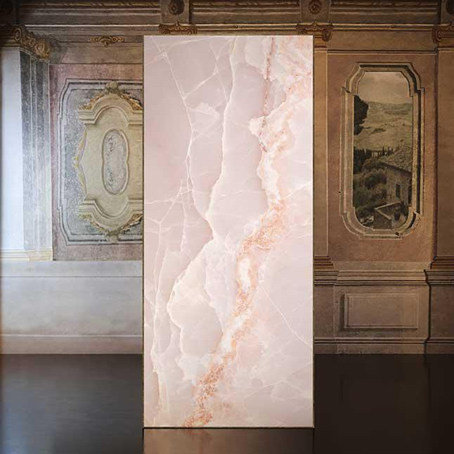 Emporio Pink Onyx Large-Format Porcelain Tile 24x48 | Tile Club