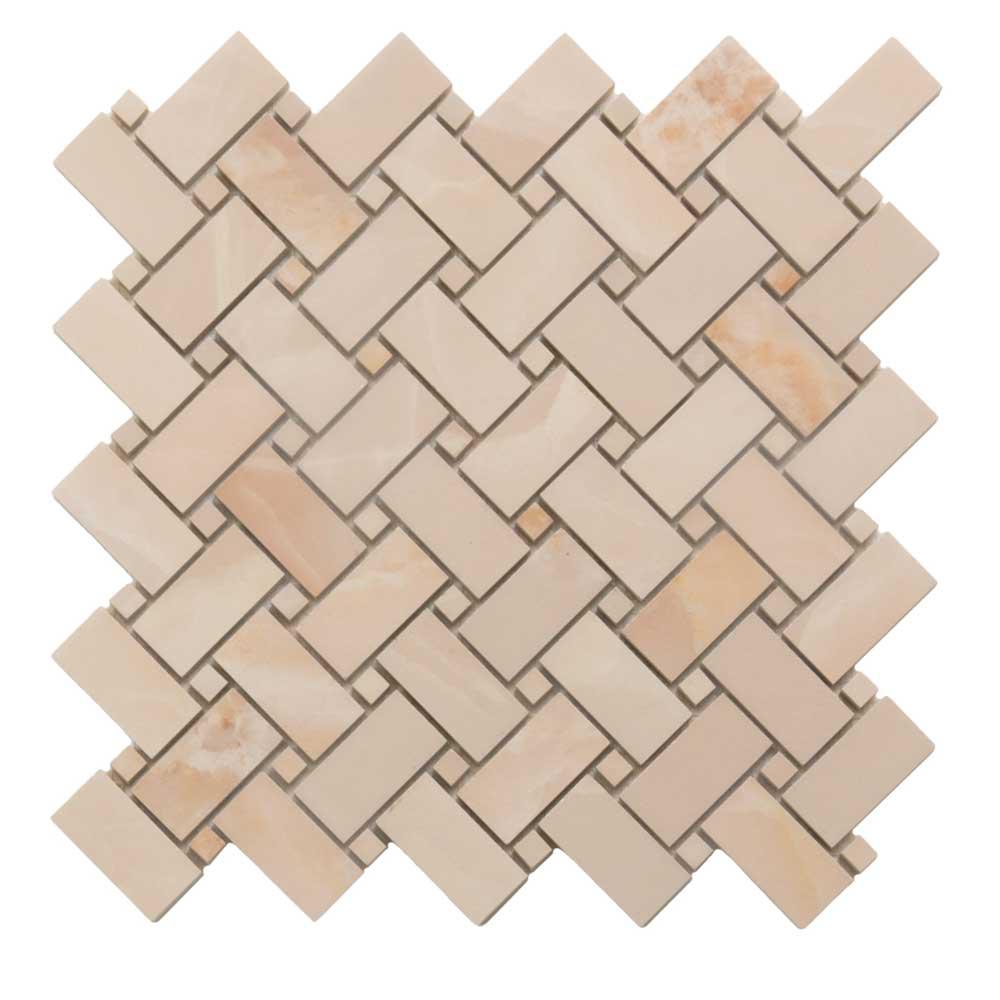 Emporio Pink Onyx Porcelain Mosaic Tile | Tile Club