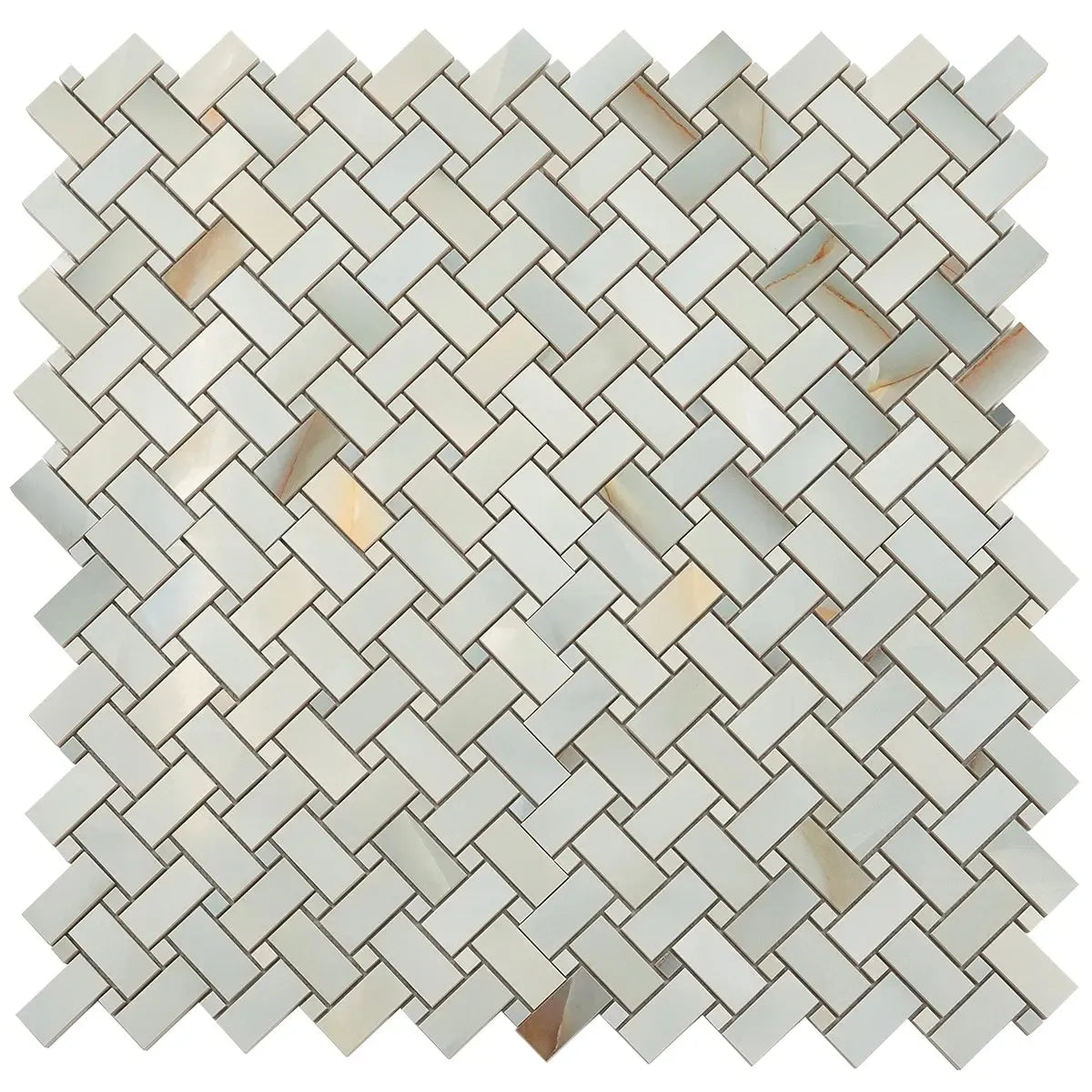 Emporio Soft Blue Onyx Porcelain Mosaic Tile | Tile Club