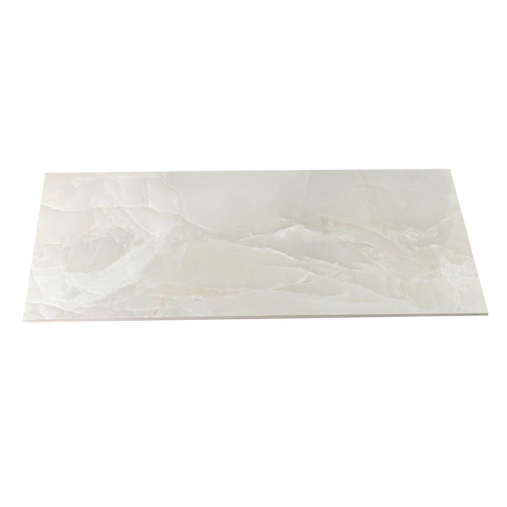 Emporio White Onyx Large-Format Porcelain Tile 24x48 | Tile Club