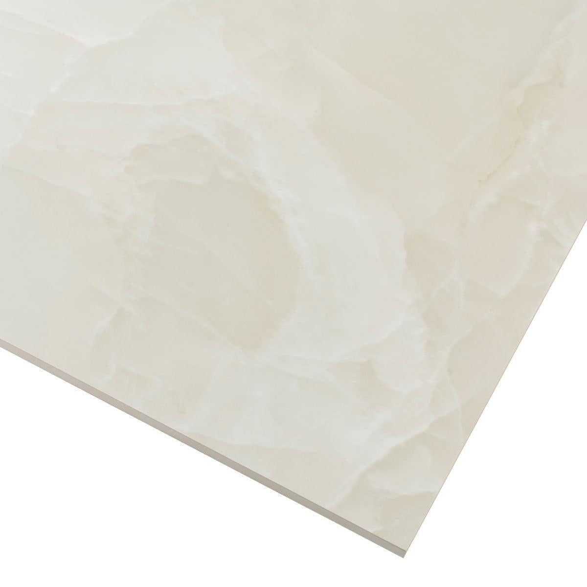 Emporio White Onyx Large-Format Porcelain Tile 24x48 | Tile Club