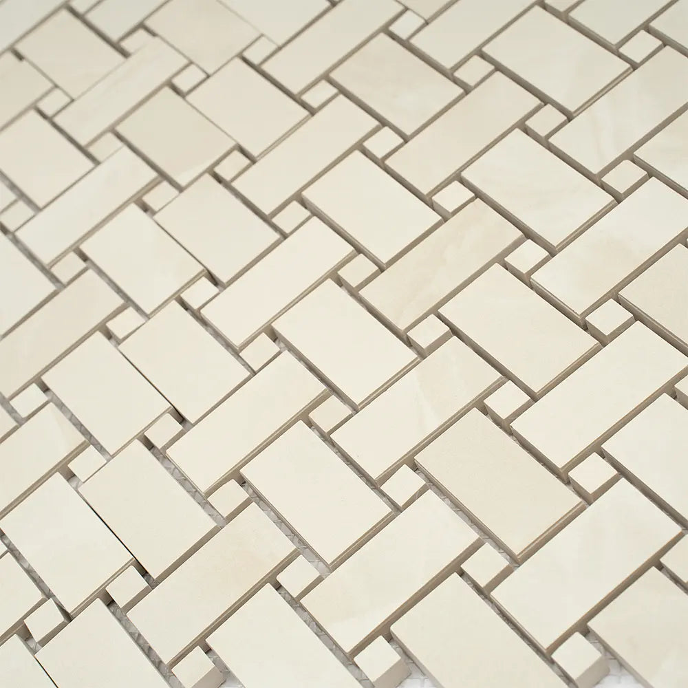 Emporio White Onyx Porcelain Mosaic Tile | Tile Club