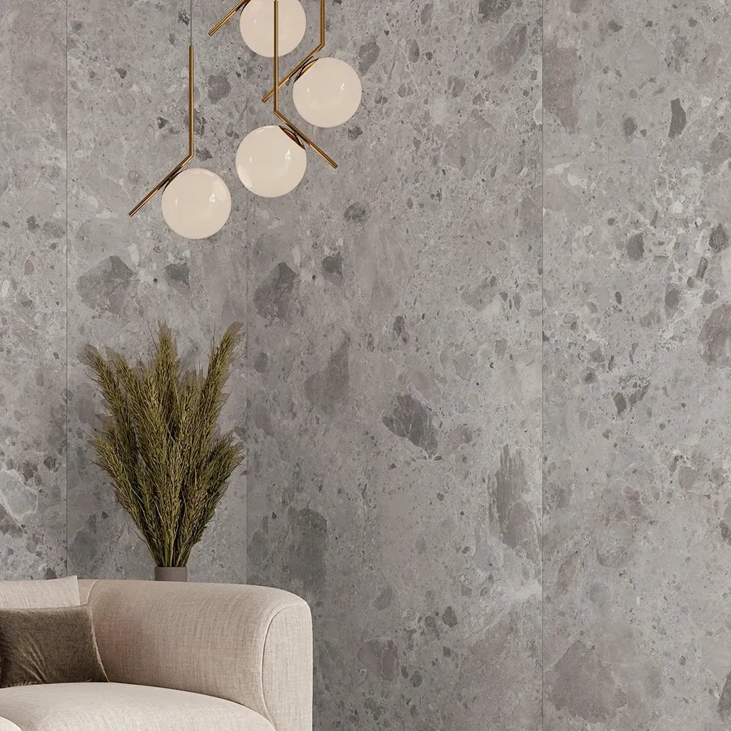 Emporio Gray Limestone Square Porcelain Tile 48x48 | Tile Club