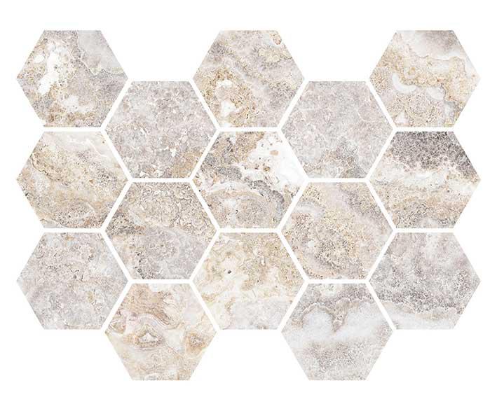 Emporio Baroque White Hex Porcelain Tile | Tile Club