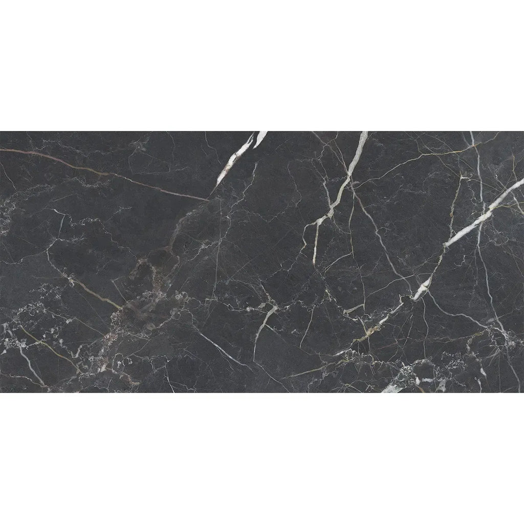 Emporio Bold Black Porcelain Tile 24x48 | Tile Club