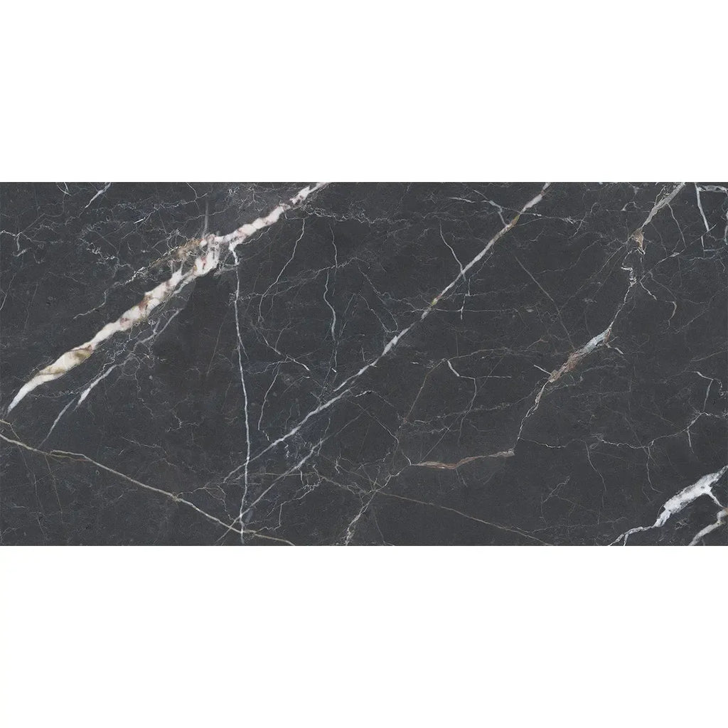 Emporio Bold Black Porcelain Tile 24x48 | Tile Club