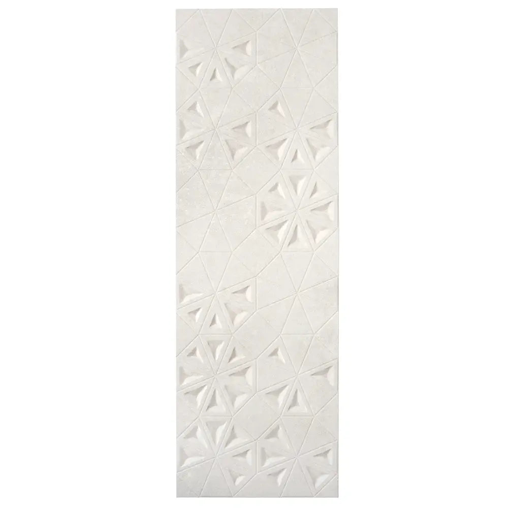 Grazioso Concrete Flower Ceramic Tile 12x36 | Tile Club