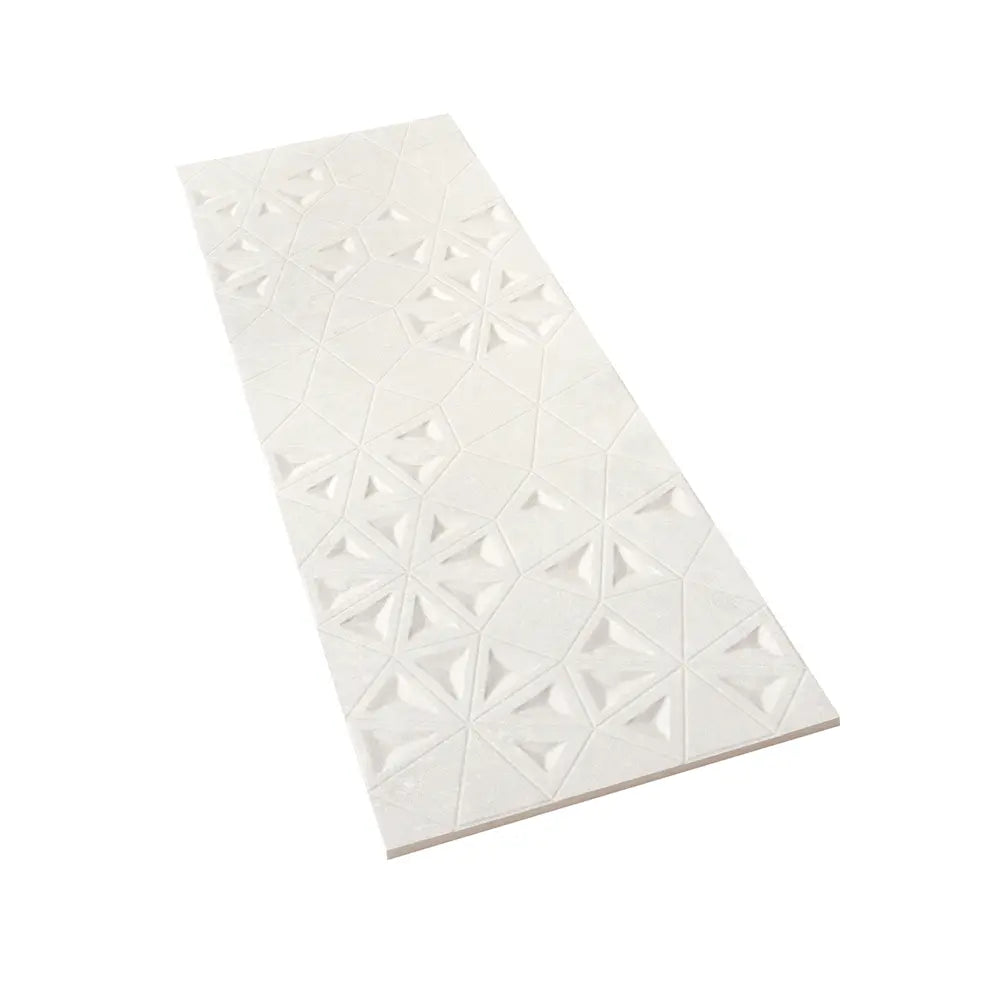 Grazioso Concrete Flower Ceramic Tile 12x36 | Tile Club