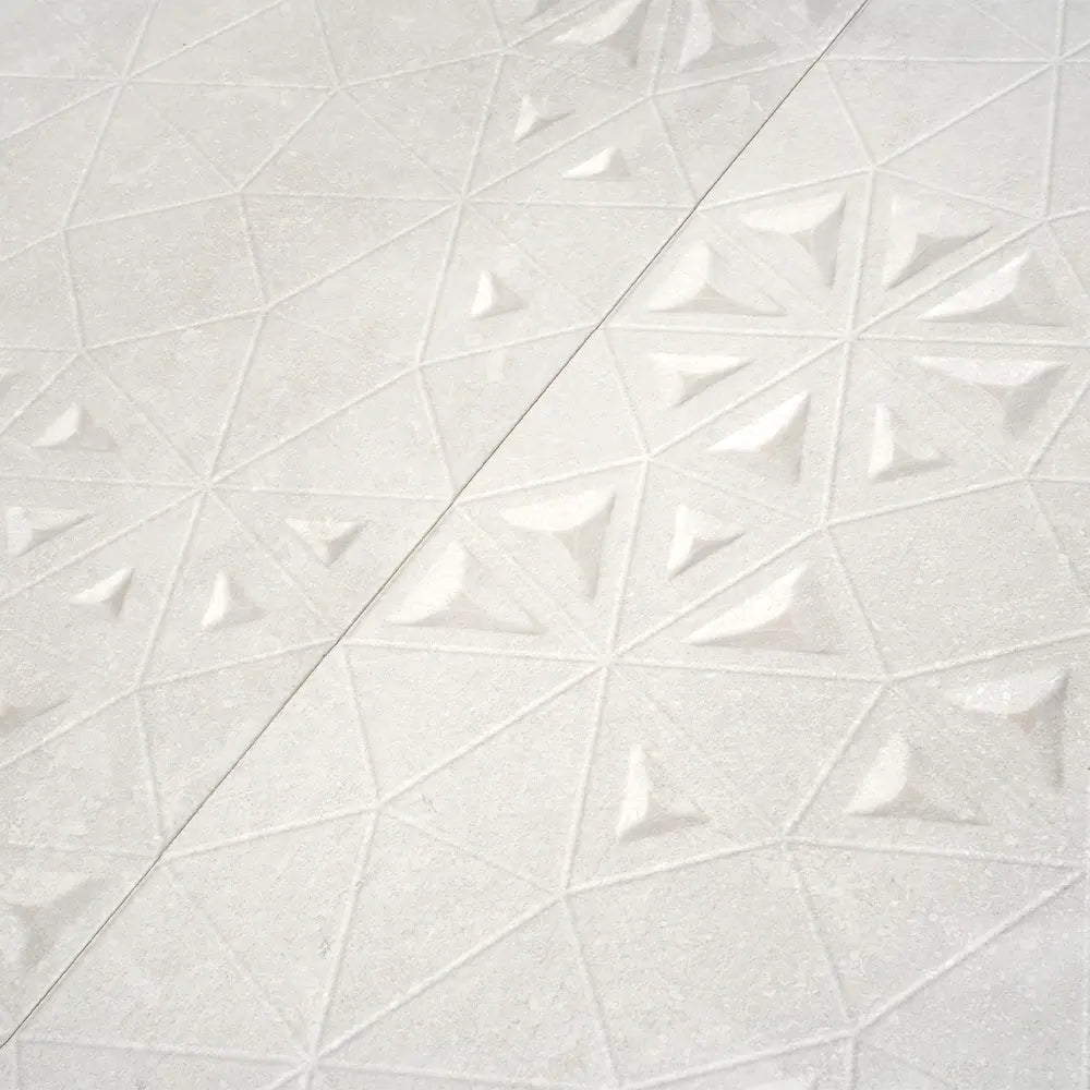 Grazioso Concrete Flower Ceramic Tile 12x36 | Tile Club