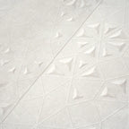 Grazioso Concrete Flower Ceramic Tile 12x36 | Tile Club