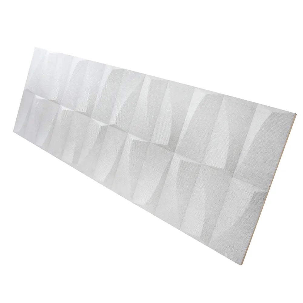 Grazioso Monument White 3D Ceramic Tile 12x36 | Tile Club