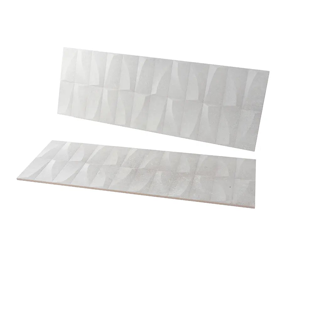 Grazioso Monument White 3D Ceramic Tile 12x36 | Tile Club