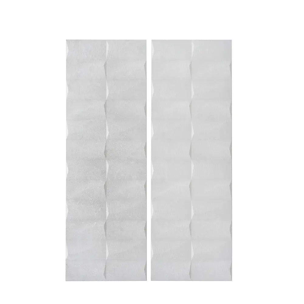 Grazioso Monument White 3D Ceramic Tile 12x36 | Tile Club