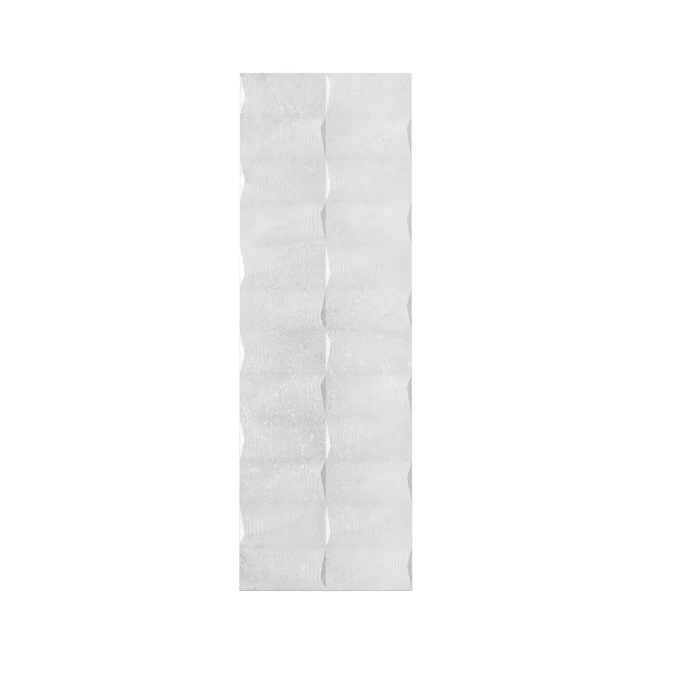 Grazioso Monument White 3D Ceramic Tile 12x36 | Tile Club