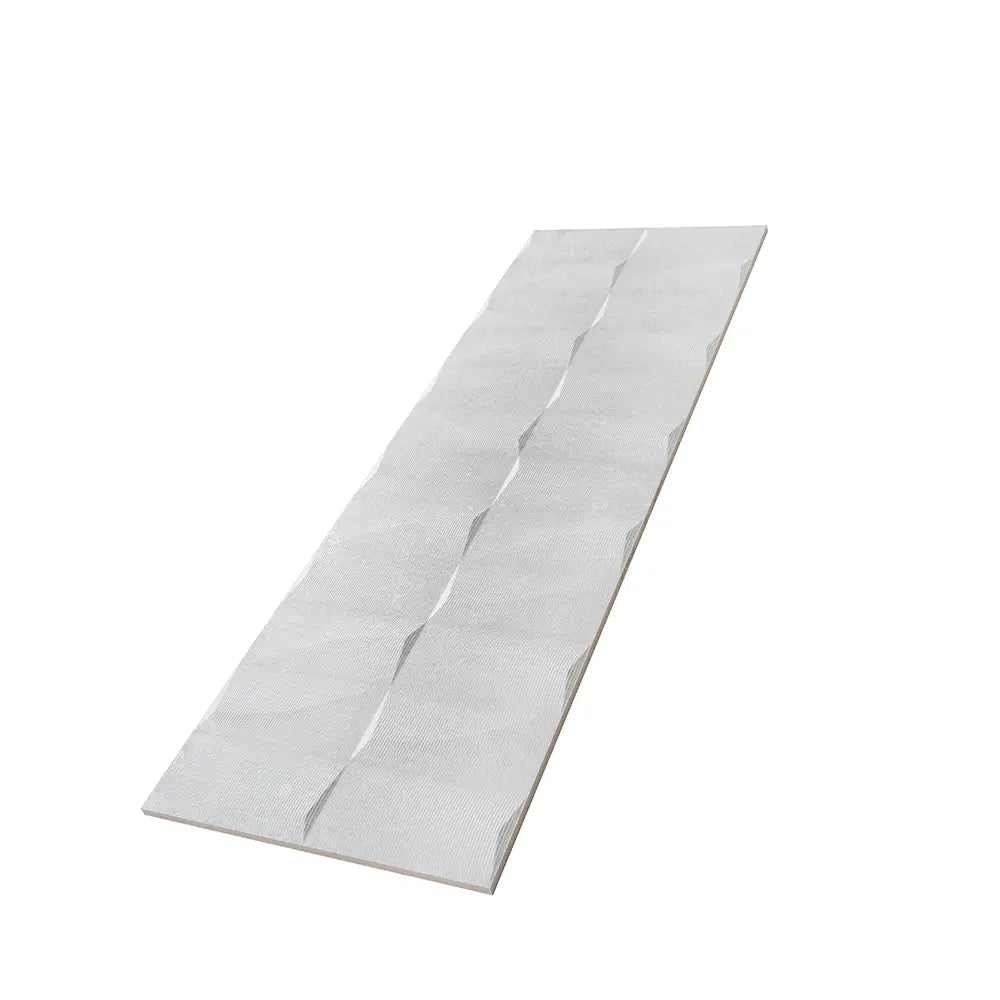 Grazioso Monument White 3D Ceramic Tile 12x36 | Tile Club