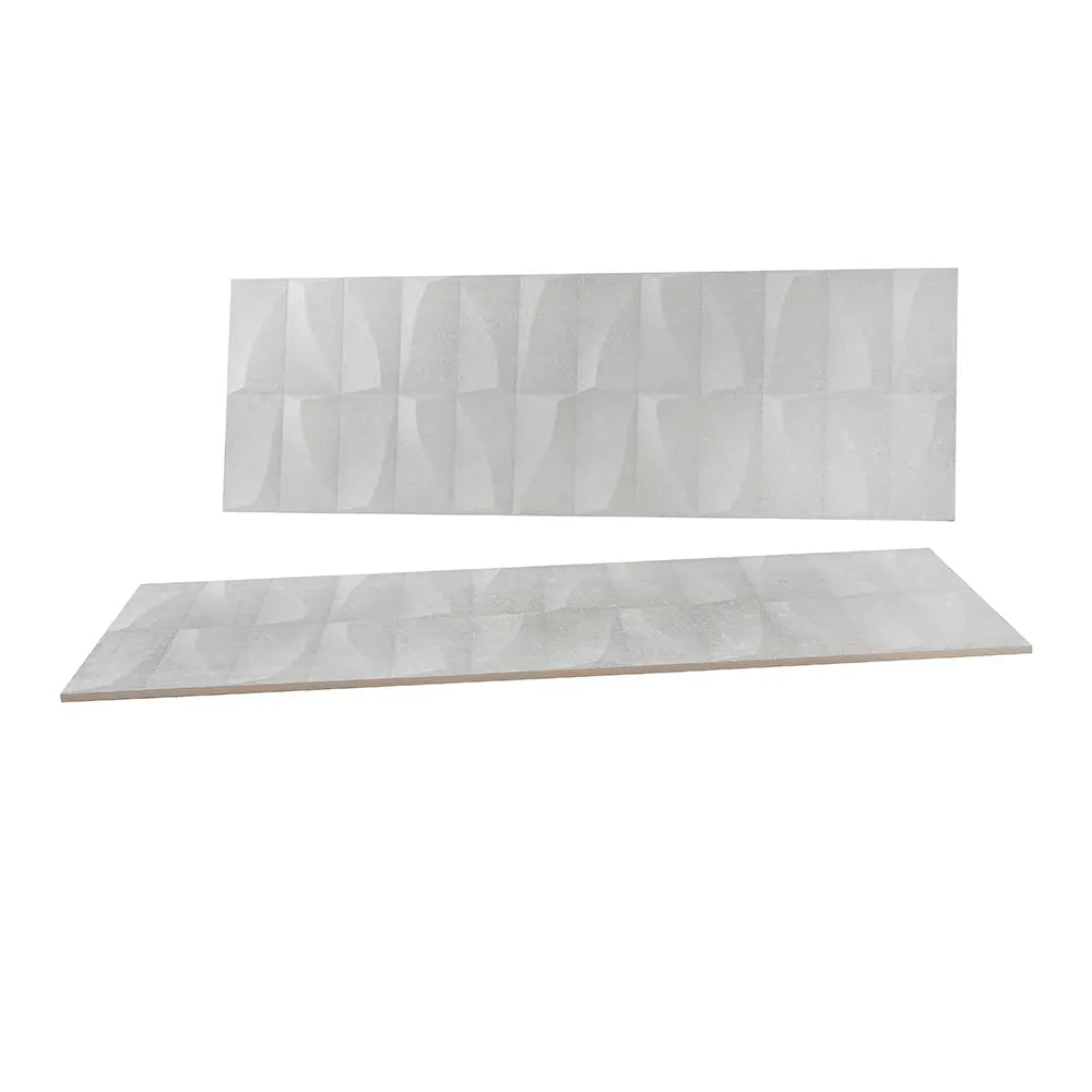 Grazioso Monument White 3D Ceramic Tile 12x36 | Tile Club