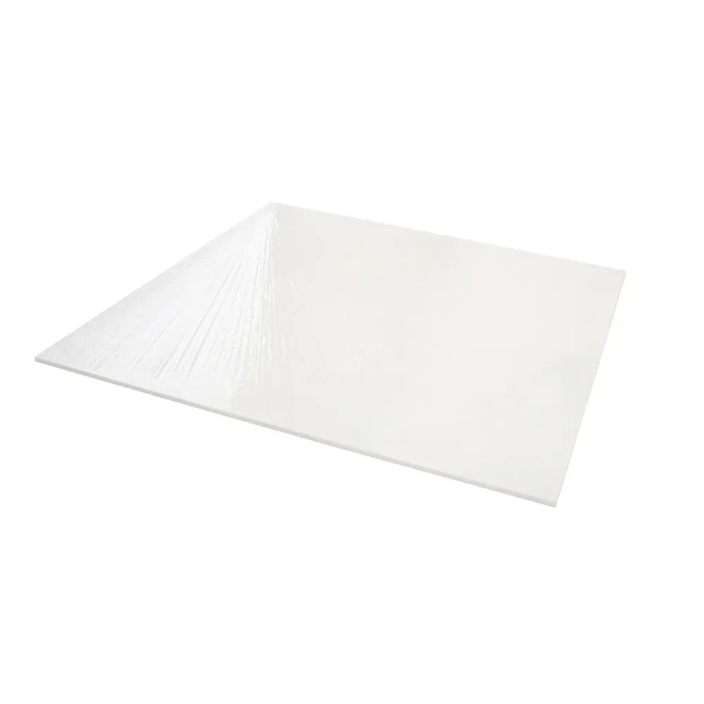 Grazioso Aster Minimalist White Porcelain Square Tile 36x36 | Tile Club