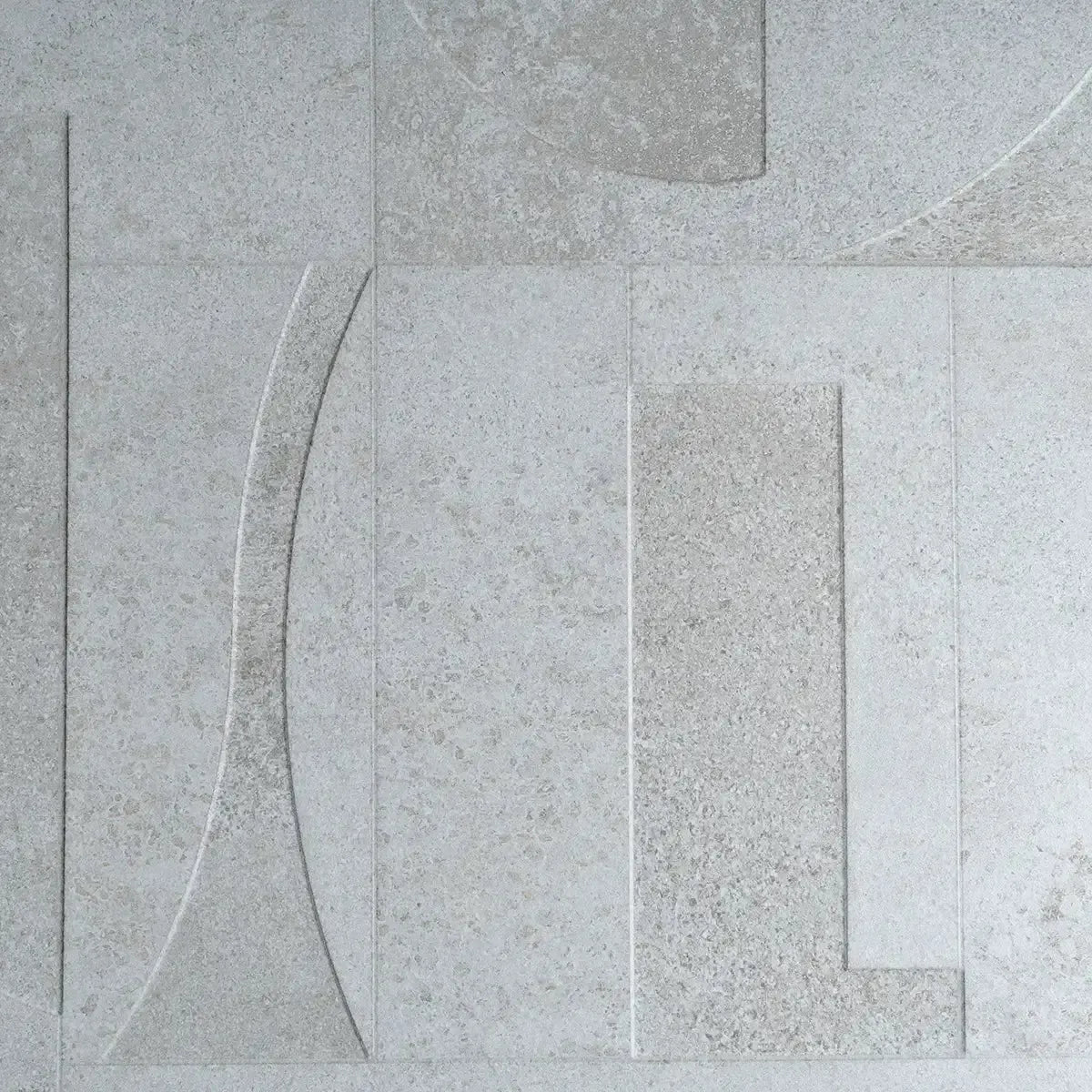 Grazioso White Concrete Geo Porcelain Tile 24x48 | Tile Club