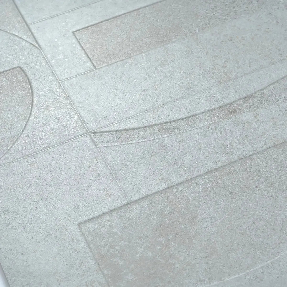 Grazioso White Concrete Geo Porcelain Tile 24x48 | Tile Club
