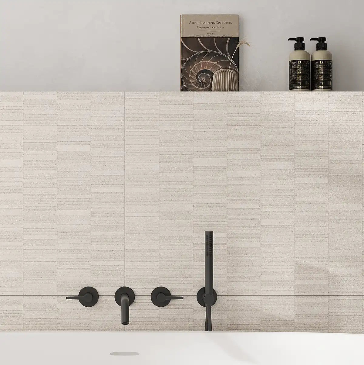 Grazioso Light Concrete Deco Ceramic Tile 24x48 | Tile Club
