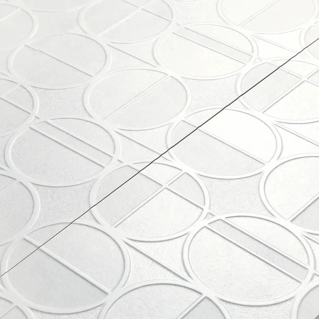 Grazioso White Orbit Ceramic Tile 16x48 | Tile Club