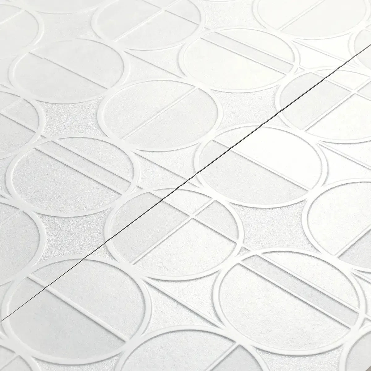 Grazioso White Orbit Ceramic Tile 16x48 | Tile Club