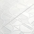 Grazioso White Orbit Ceramic Tile 16x48 | Tile Club