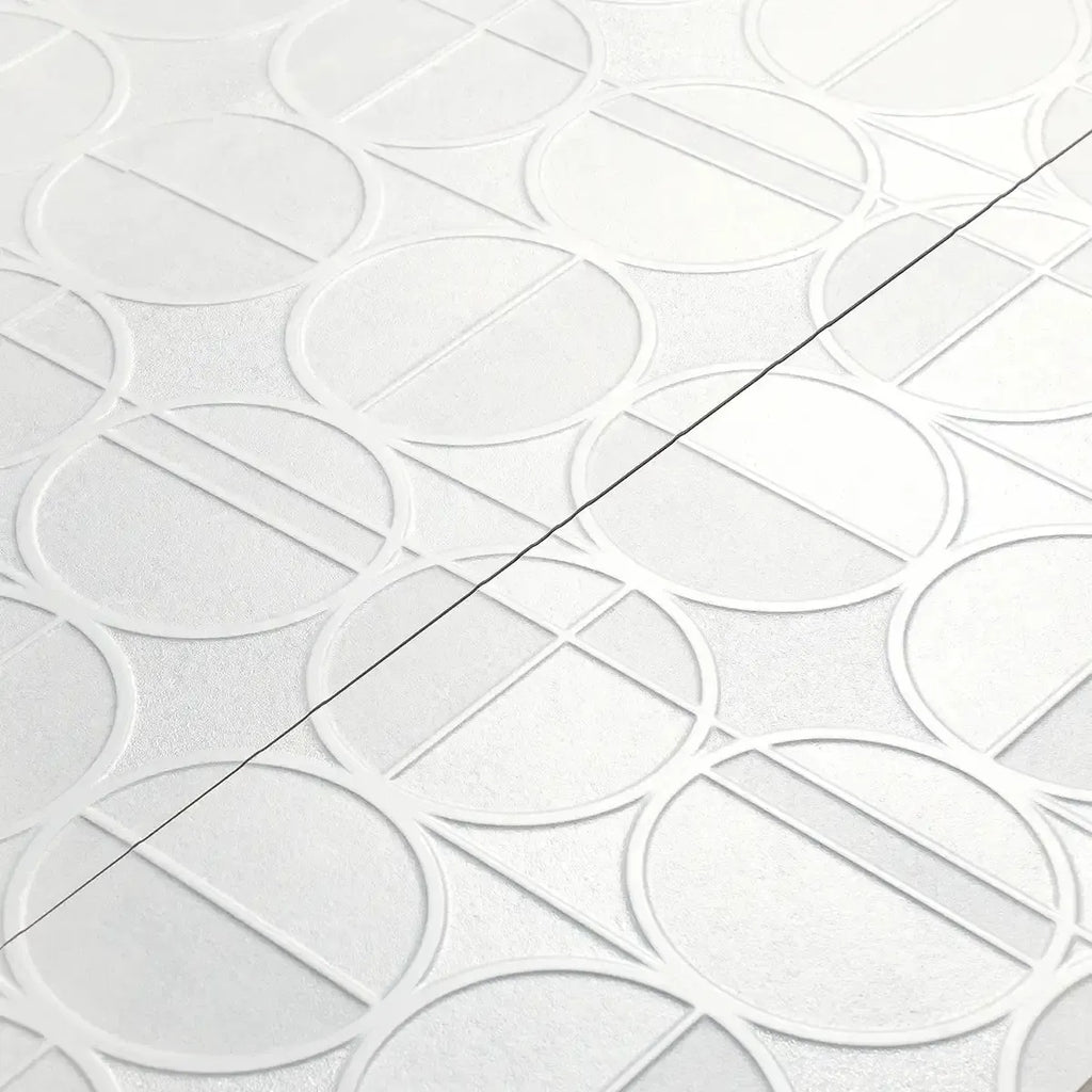 Grazioso White Orbit Ceramic Tile 16x48 | Tile Club