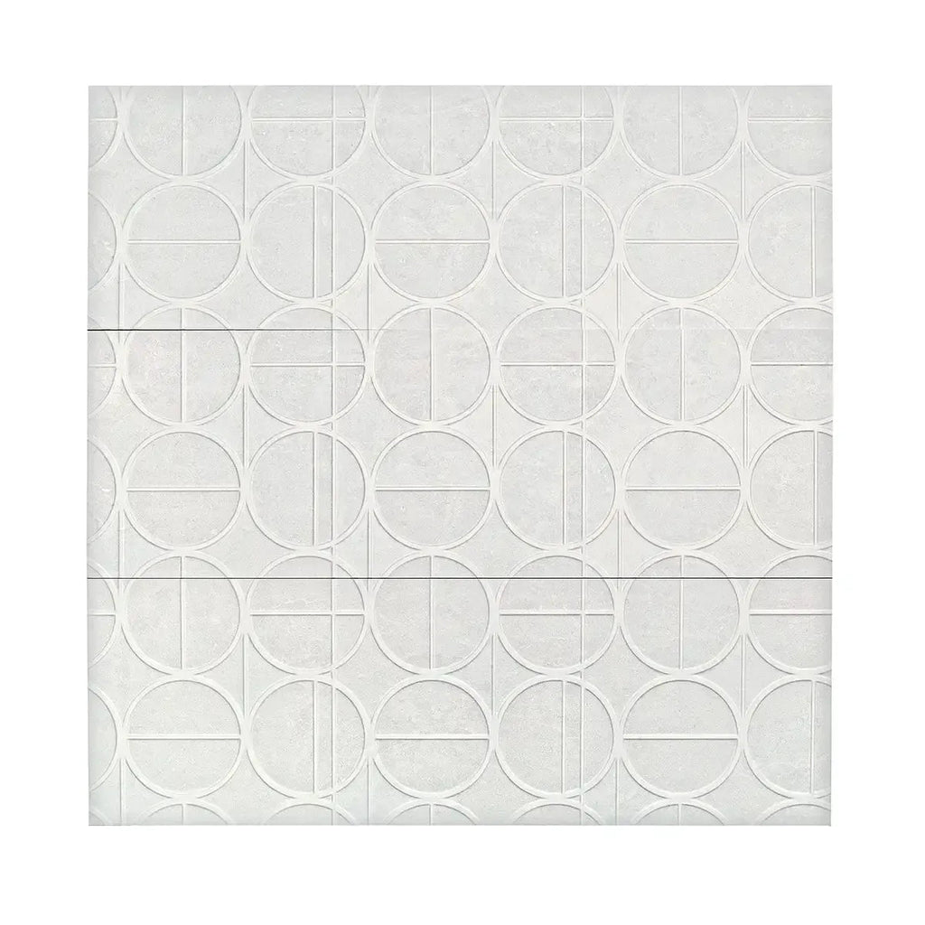 Grazioso White Orbit Ceramic Tile 16x48 | Tile Club
