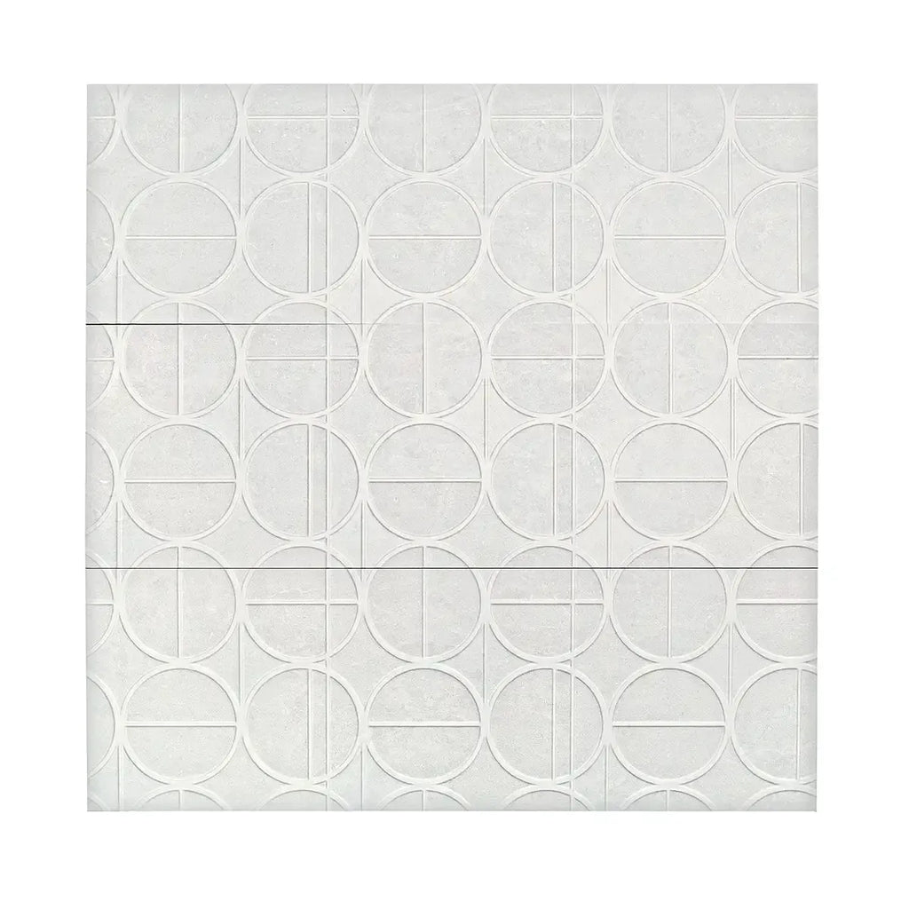 Grazioso White Orbit Ceramic Tile 16x48 | Tile Club
