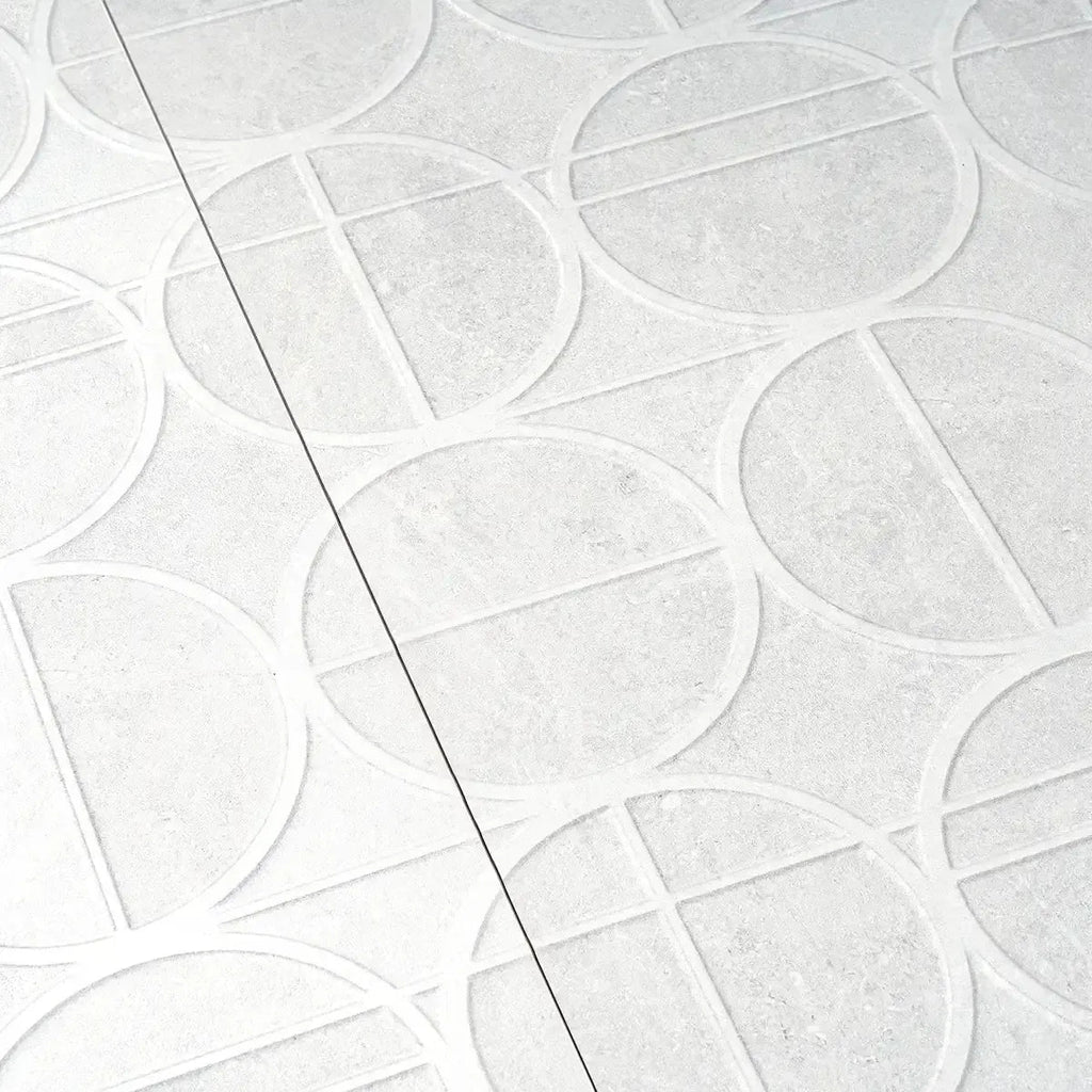 Grazioso White Orbit Ceramic Tile 16x48 | Tile Club