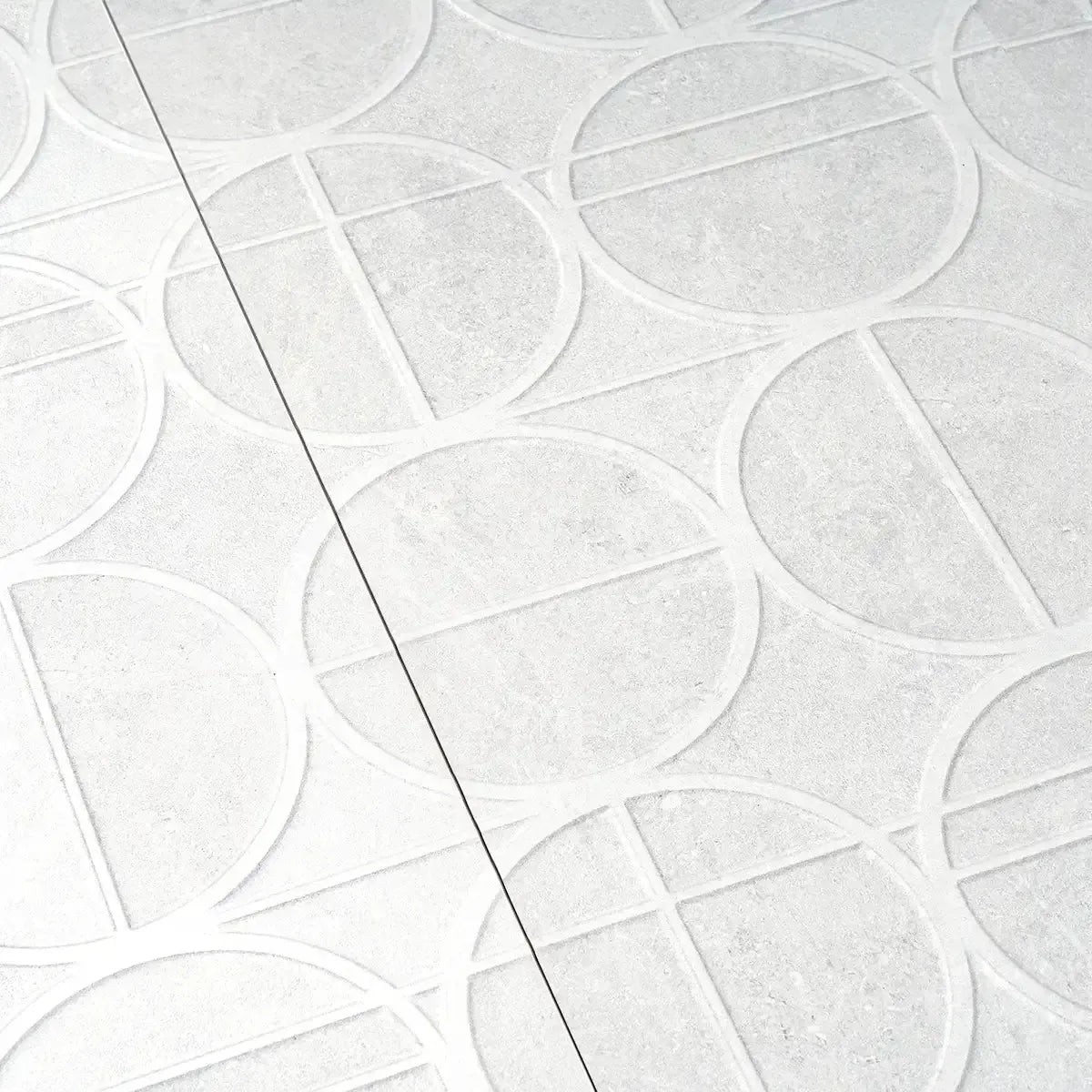 Grazioso White Orbit Ceramic Tile 16x48 | Tile Club