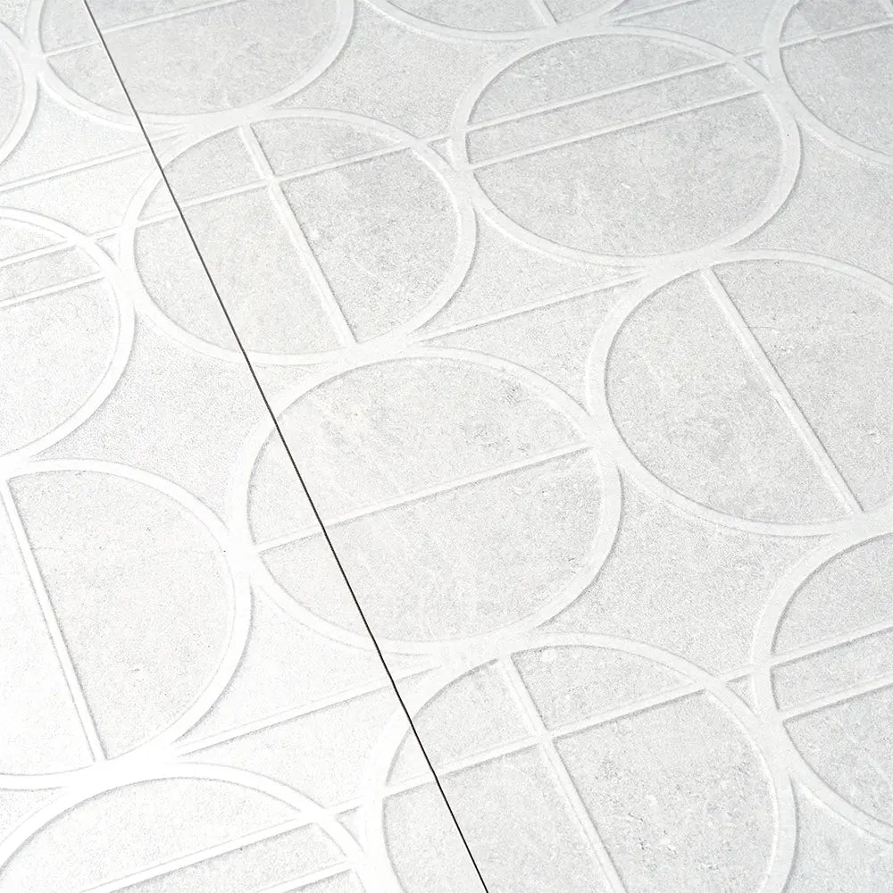 Grazioso White Orbit Ceramic Tile 16x48 | Tile Club