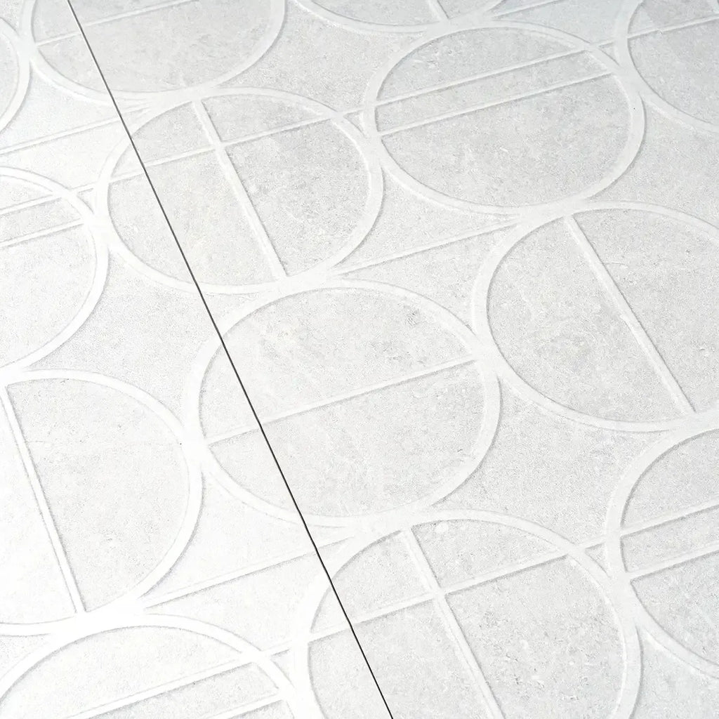 Grazioso White Orbit Ceramic Tile 16x48 | Tile Club