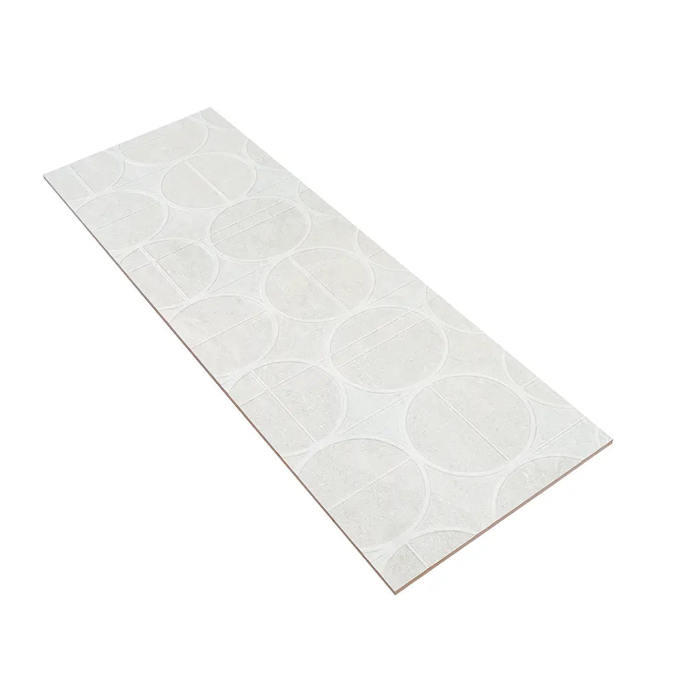 Grazioso White Orbit Ceramic Tile 16x48 | Tile Club