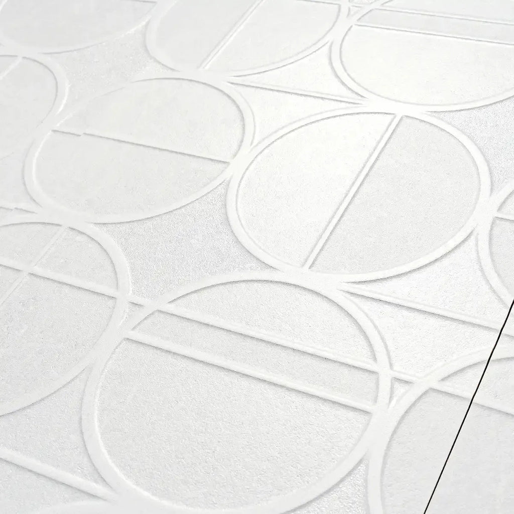 Grazioso White Orbit Ceramic Tile 16x48 | Tile Club