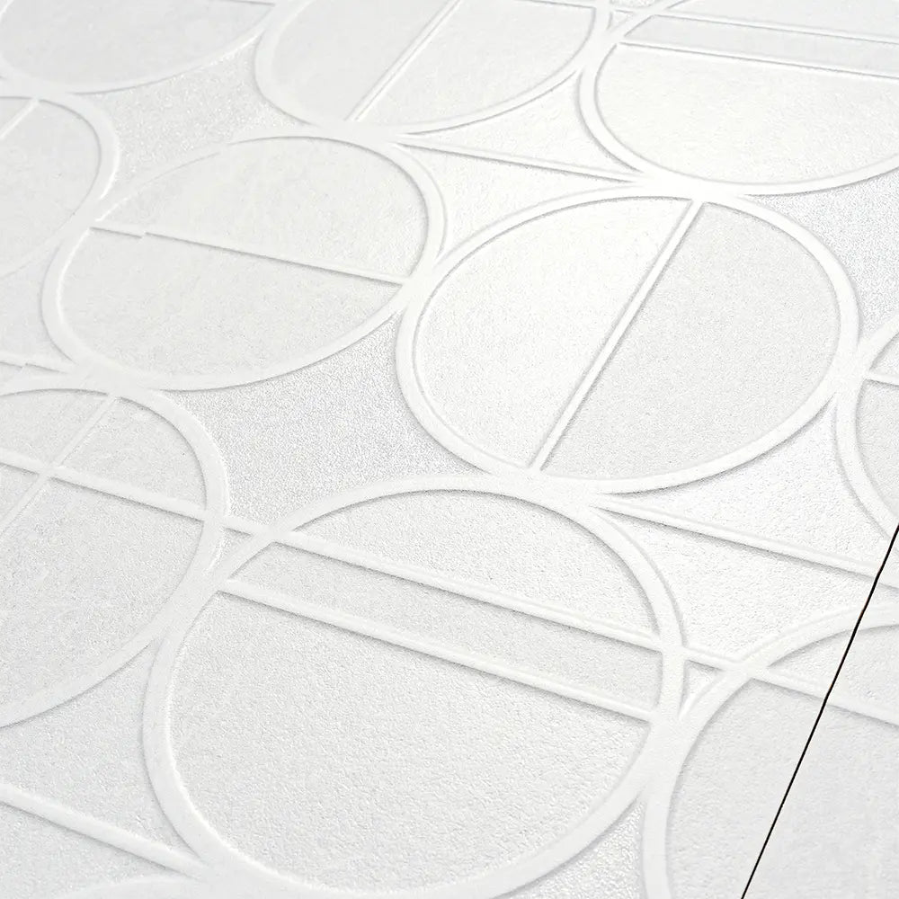 Grazioso White Orbit Ceramic Tile 16x48 | Tile Club