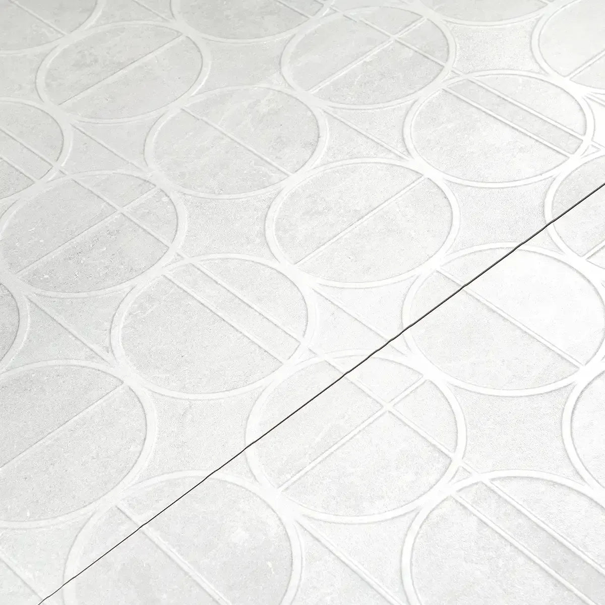 Grazioso White Orbit Ceramic Tile 16x48 | Tile Club