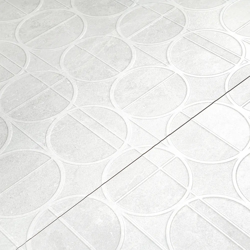 Grazioso White Orbit Ceramic Tile 16x48 | Tile Club