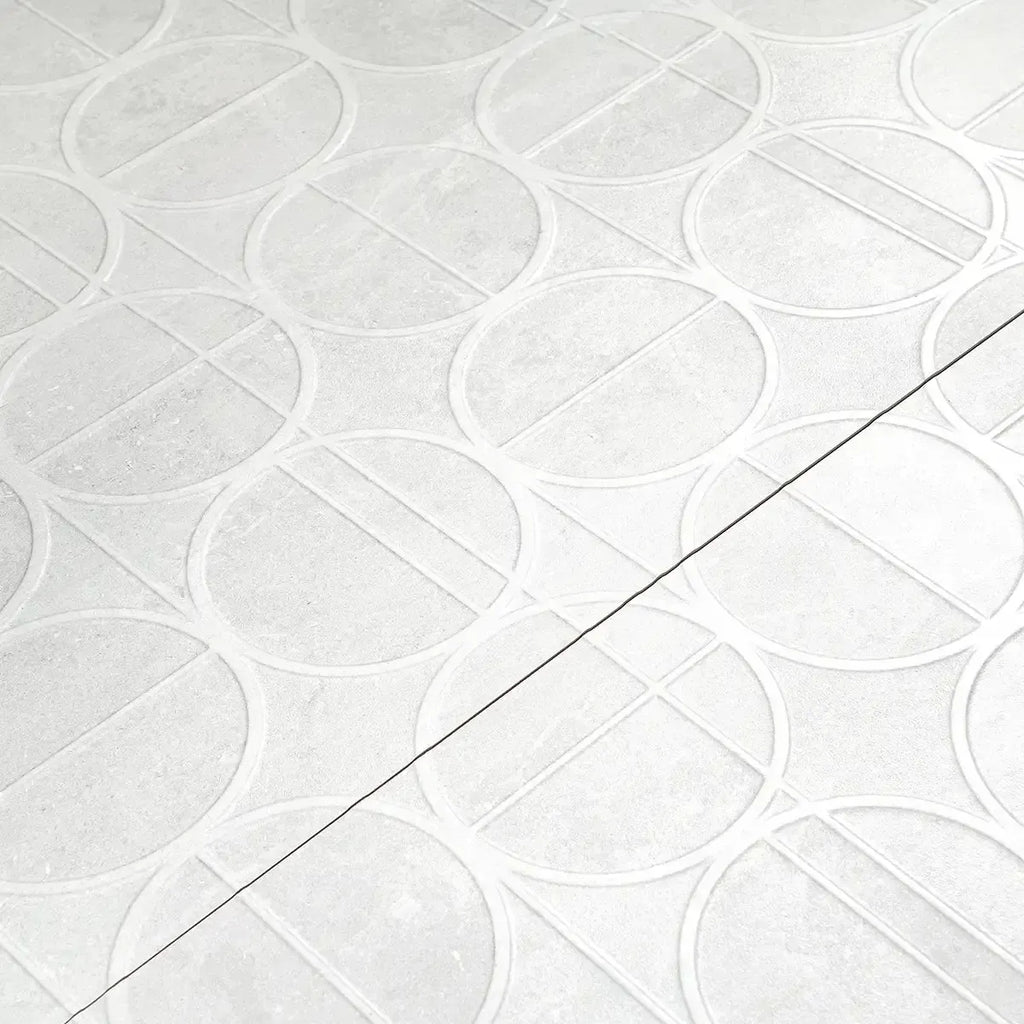Grazioso White Orbit Ceramic Tile 16x48 | Tile Club