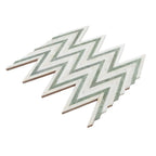 Envy Skinny Chevron Pearl Green Marble and Shell Tile | Tile Club