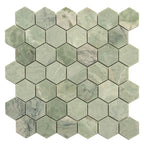 Envy Green Marble Hexagon Mosaic Tile | Tile Club