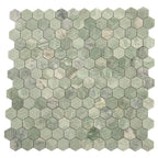 Envy Green Marble Hexagon Mosaic Tile | Tile Club