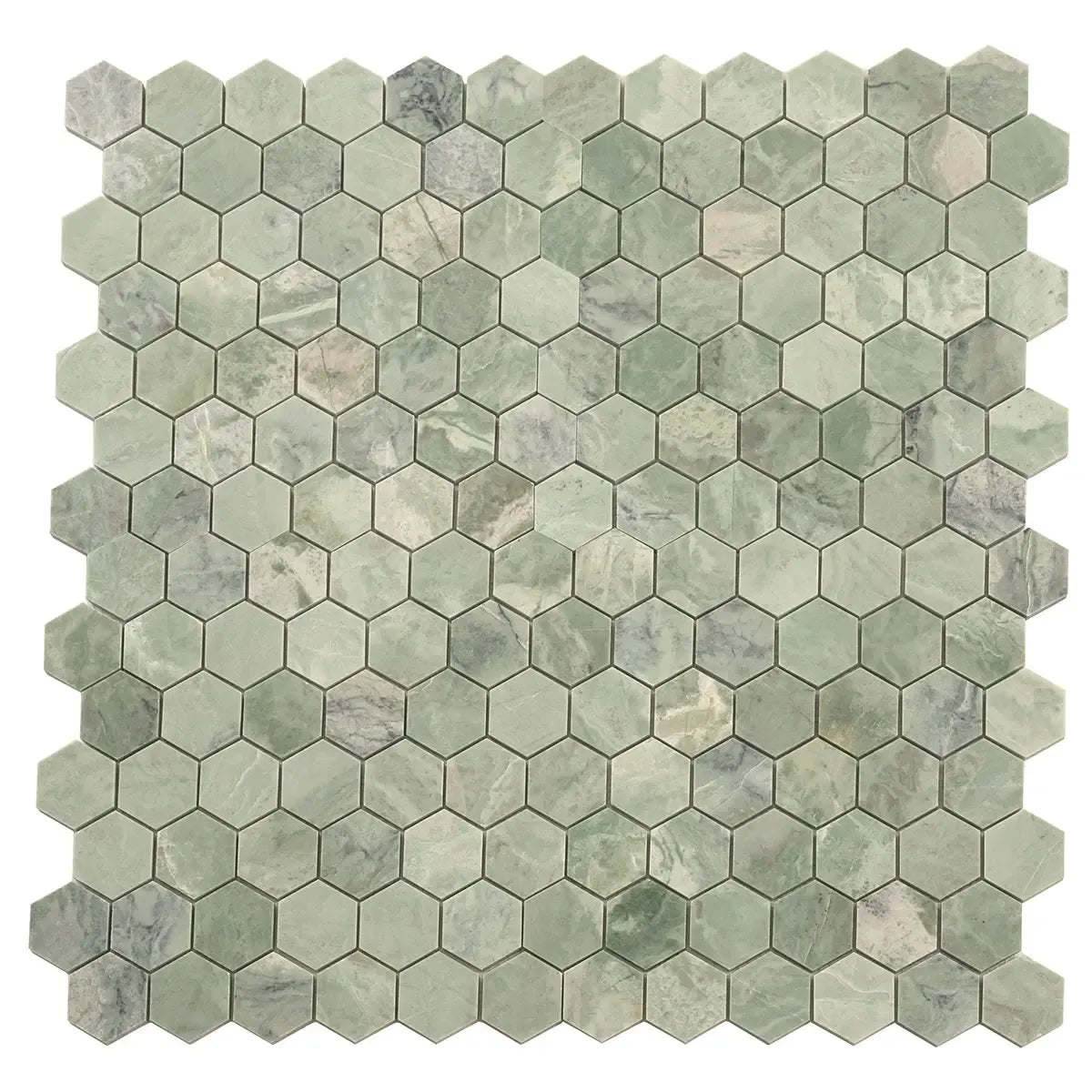 Envy Green Marble Hexagon Mosaic Tile | Tile Club