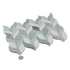 Envy Green & White Marble Hexagon Mosaic Tile | Tile Club