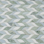 Envy Green & White Marble Hexagon Mosaic Tile | Tile Club